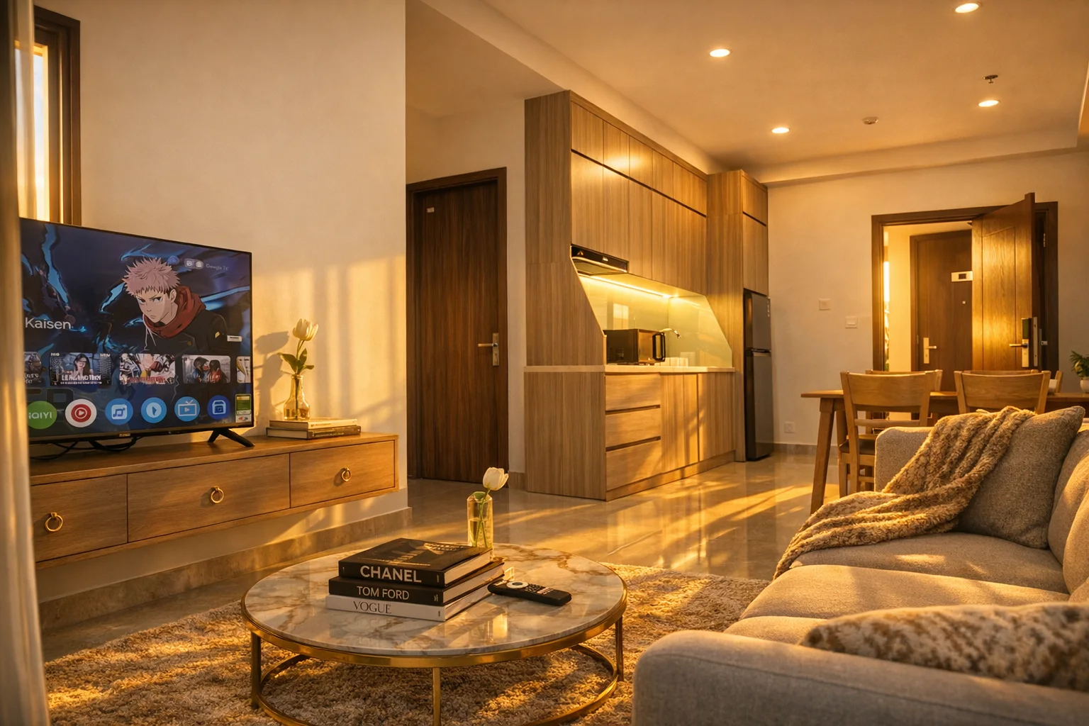 Gian Bếp Hiện Đại & Bàn Ăn Ấm Cúng