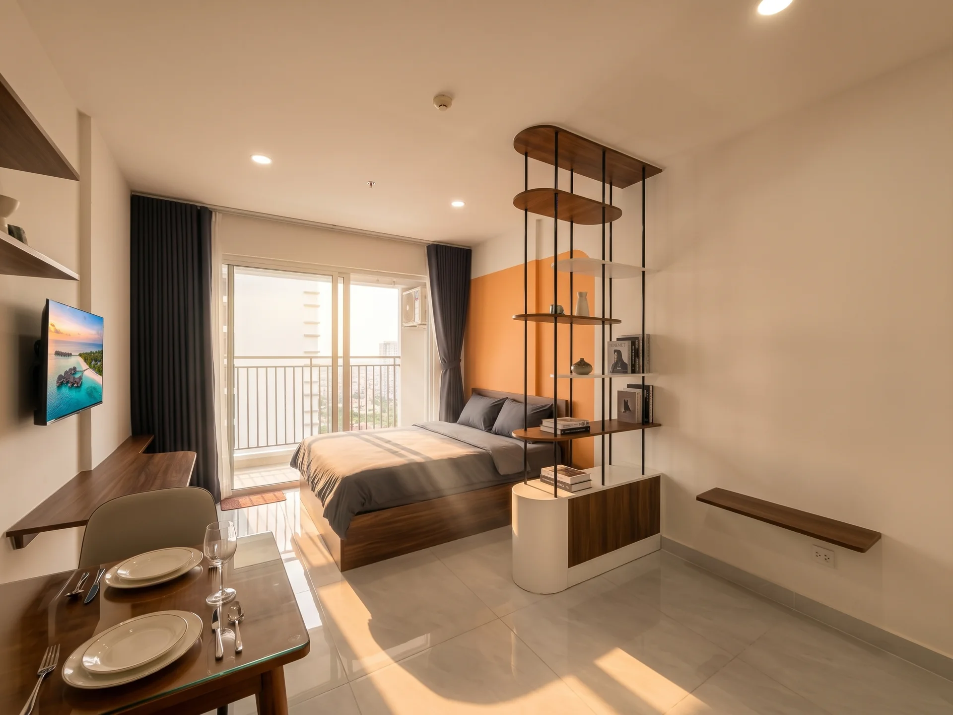 Căn hộ 1 phòng ngủ có ban công 3